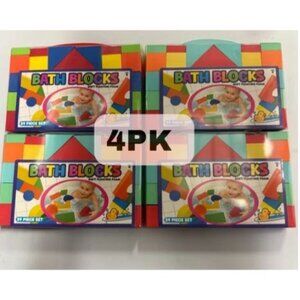 Children’s Bath Blocks Soft Floating Foam 29 Piece Set. 4PK
